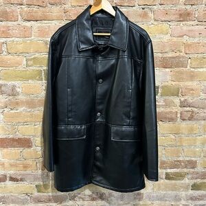 Vintage Vincent & Co Alta Moda Faux Vintage Black Men's Oversized Trench Coat